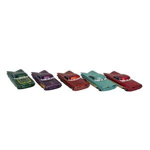 Disney Pixar Cars Diecast Chevrolet Chevy Impala Lot of 5 Red‎ Purple Green Teal